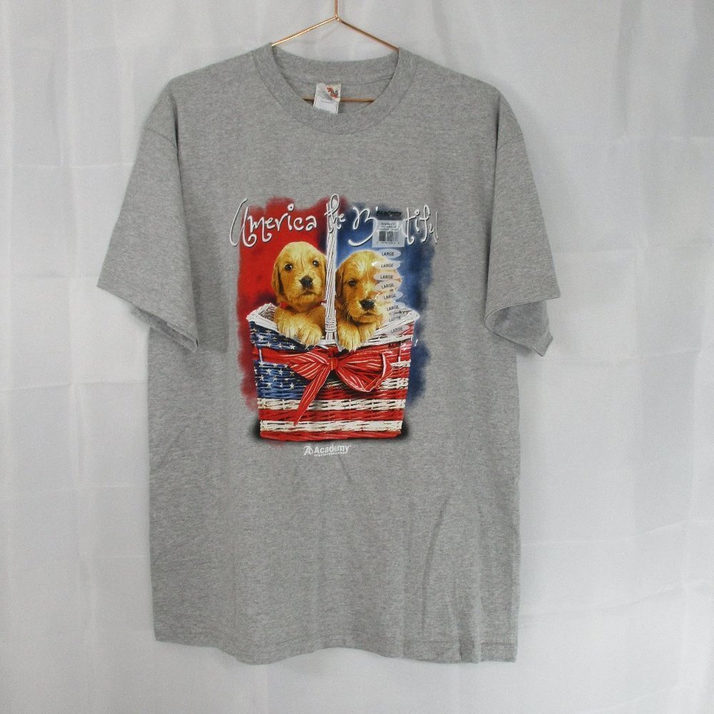 ACADEMY Gray T-Shirt "America the beautiful"  NWT Size XLarge - Picture 6 of 7